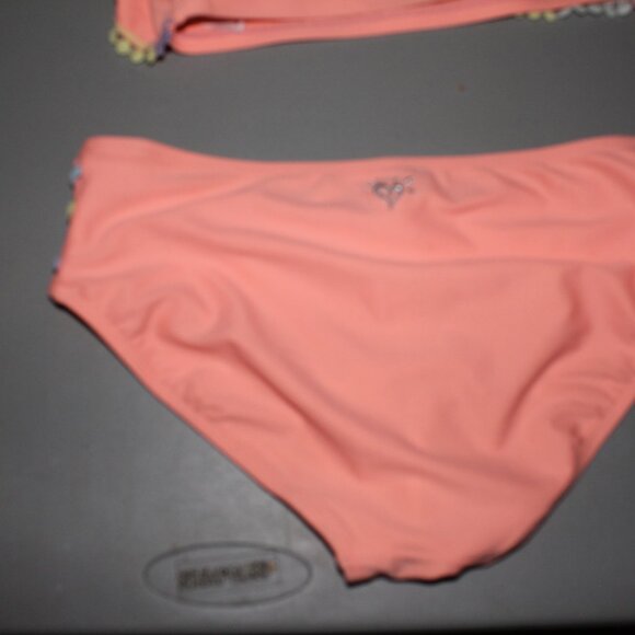 Orange 2 Pcs Justice Bikini9 Swimsuit Size 14 - Picture 8 of 12